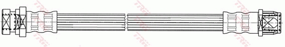 TRW Bremseslange pha538 for VAUXHALL