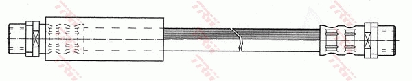 TRW Bremseslange pha289 for AUDI