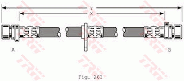 TRW Bremseslange pha367 for HONDA ROVER
