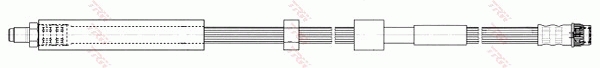 TRW Bremseslange phb489 for CITROËN