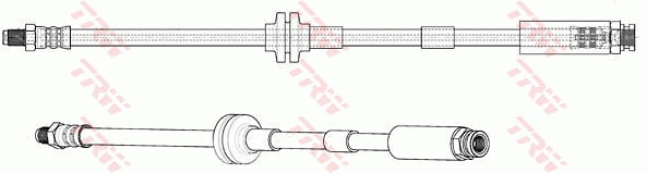 TRW Bremseslange phb628 for FORD ABARTH FIAT