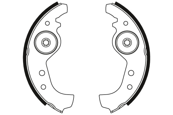 TRW Bremsebakkesæt gs8160 for ZASTAVA YUGO FIAT SEAT AUTOBIANCHI INNOCENTI LANCIA FSO