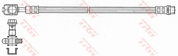 TRW Bremseslange phd484 for AUDI SEAT