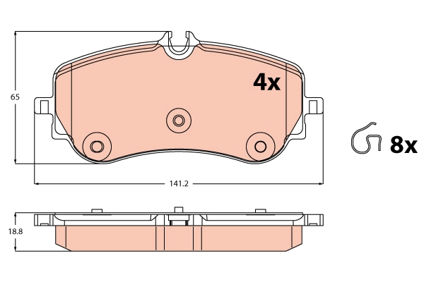 TRW Bremseklodser gdb2379 for VW