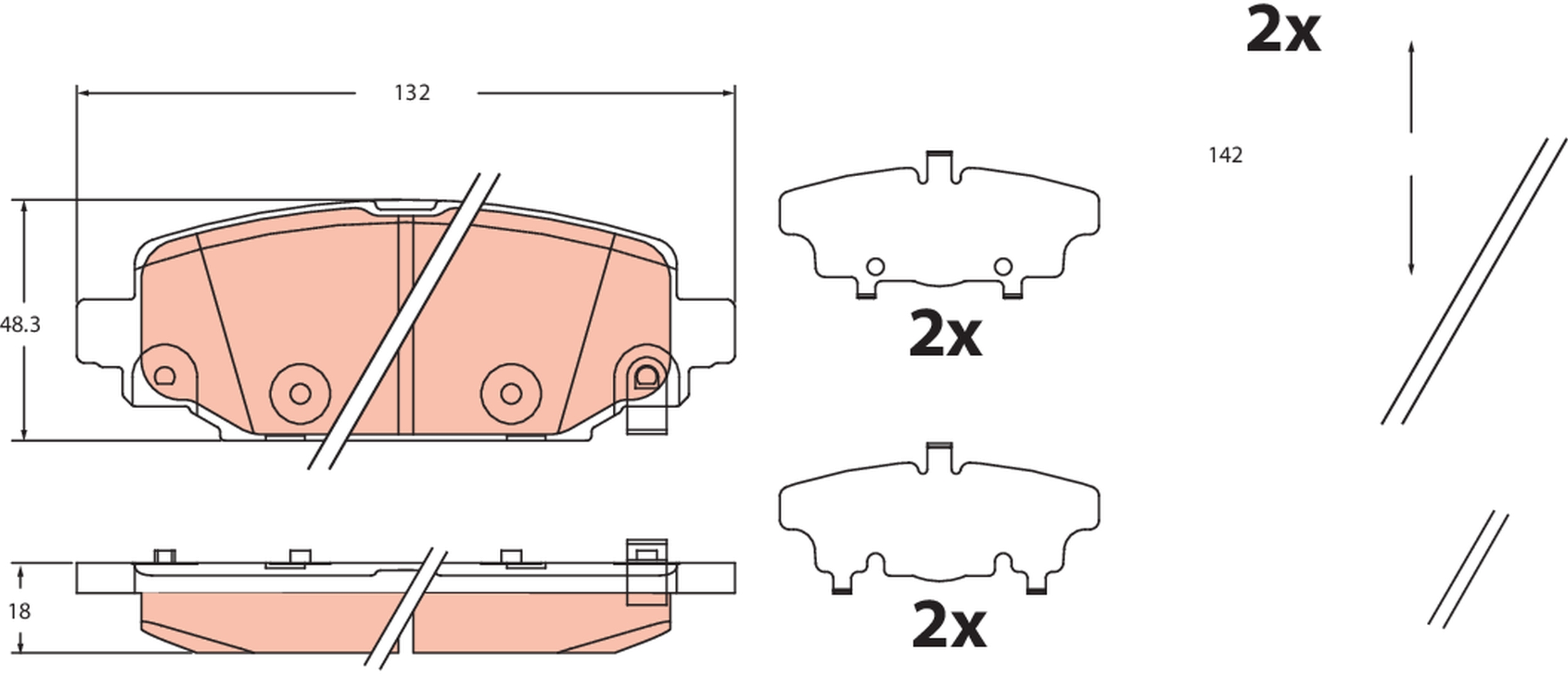 TRW Bremseklodser gdb2461 for JEEP