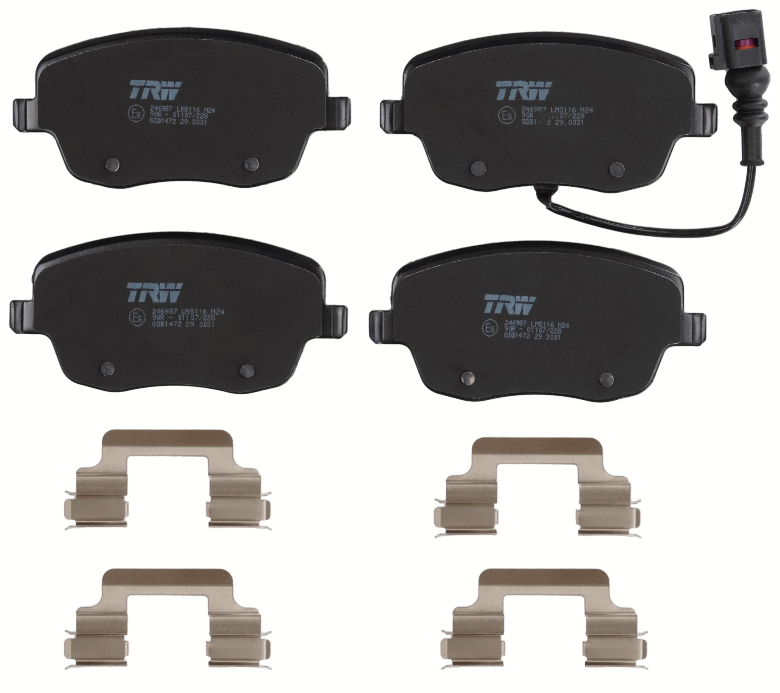 TRW Bremseklodser gdb1472 for PORSCHE SEAT VW