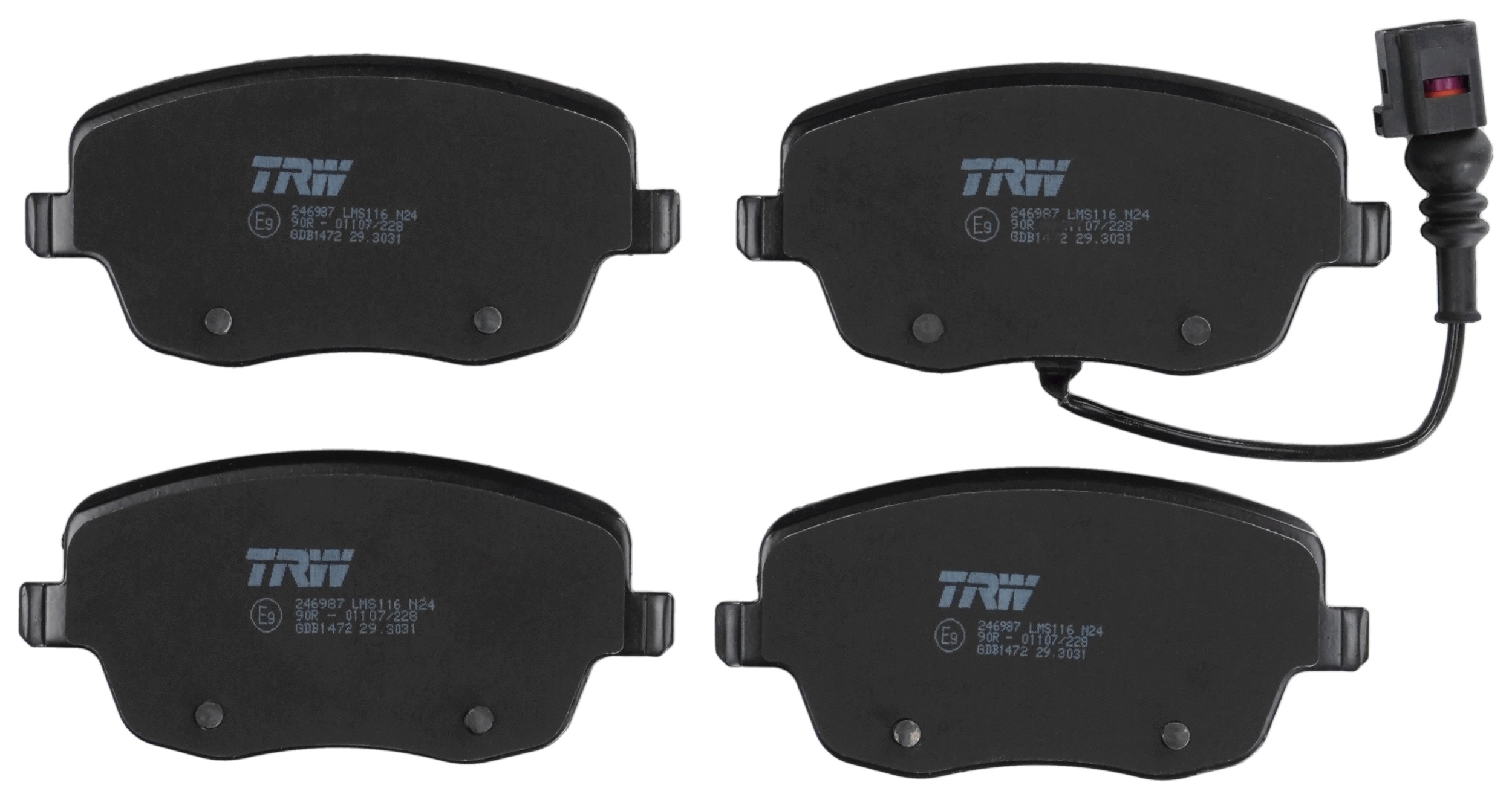 TRW Bremseklodser gdb1472 for VW SEAT PORSCHE