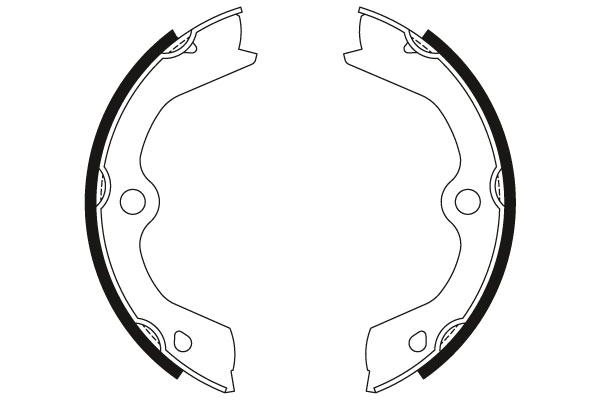 TRW Bremsebakkesæt, parkeringsbremse gs8606 for DAIMLER JAGUAR