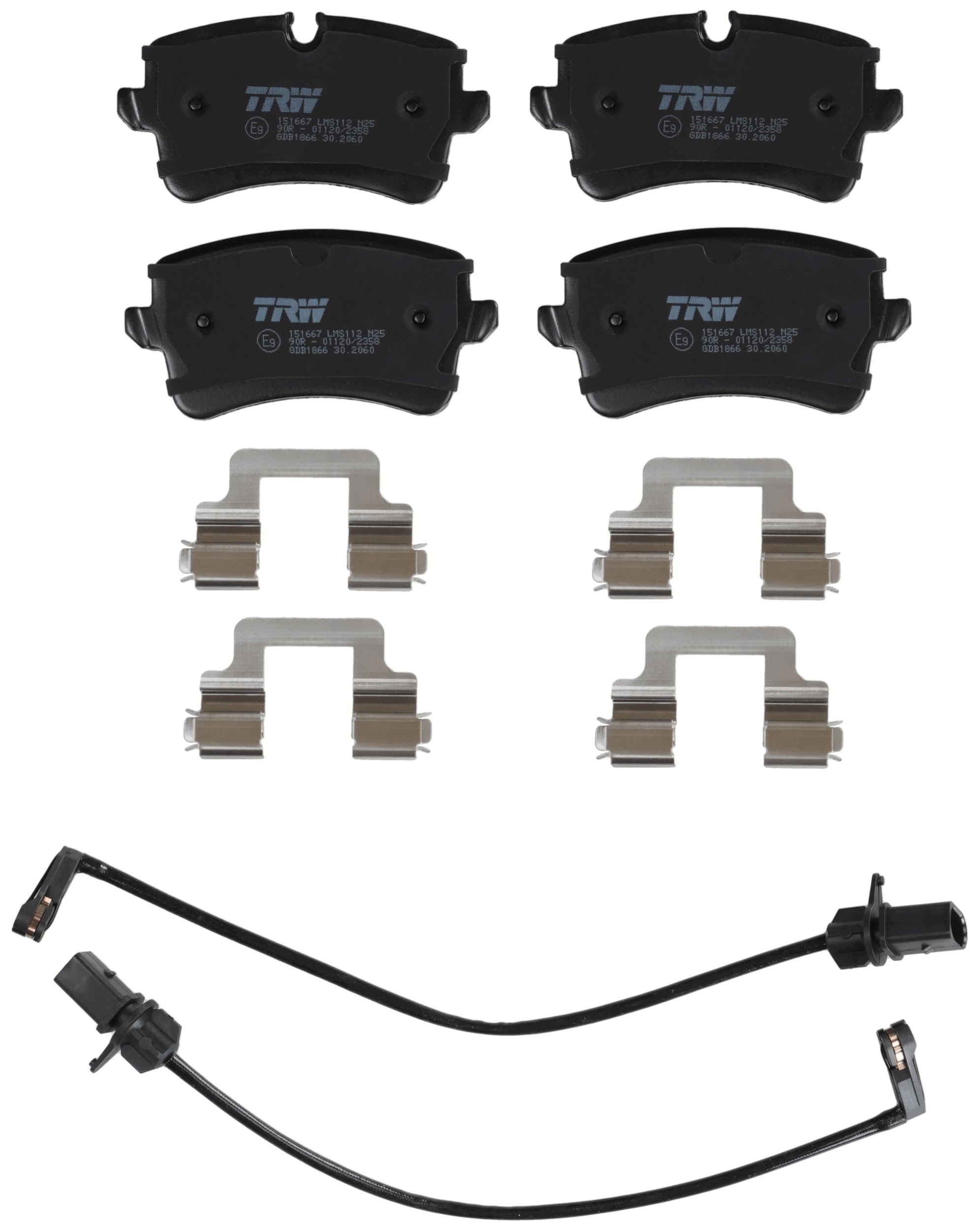TRW Bremseklodser gdb1866 for AUDI