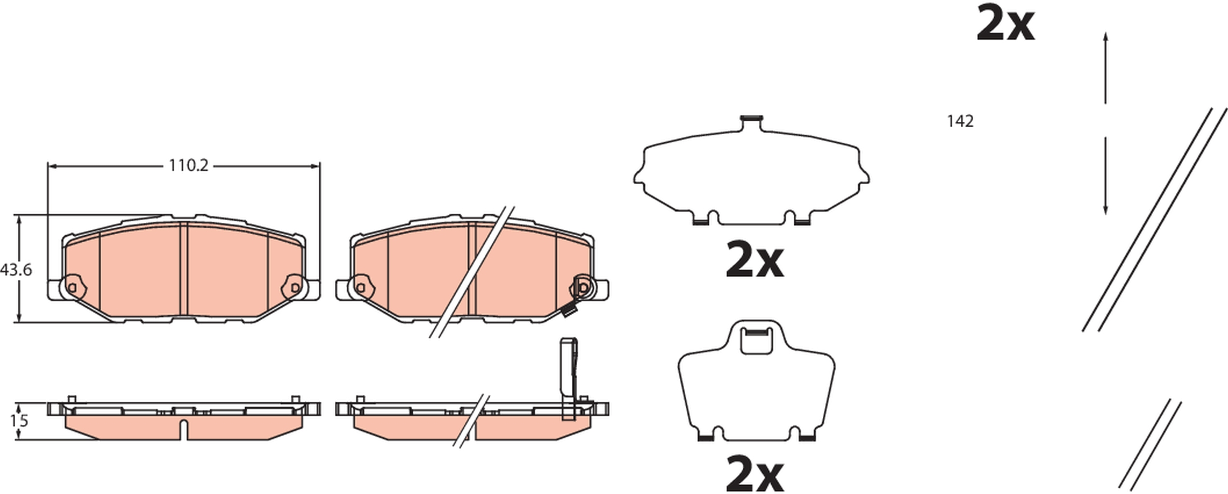 TRW Bremseklodser gdb2455 for SUZUKI