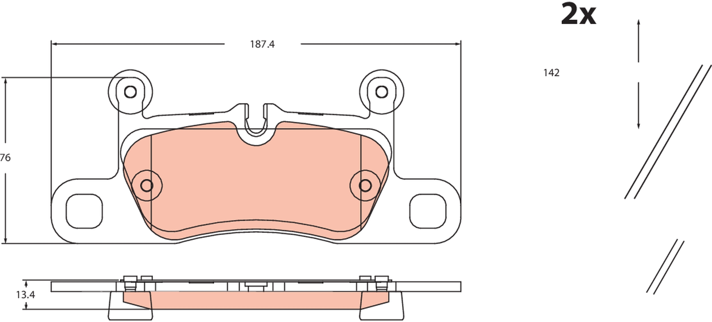 TRW Bremseklodser gdb2465 for VW PORSCHE