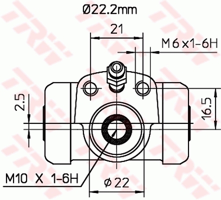 TRW Hjulbremsecylinder bwh377 for SKODA VW