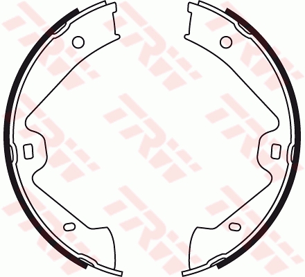 TRW Bremsebakkesæt, parkeringsbremse gs8776 for PORSCHE VW