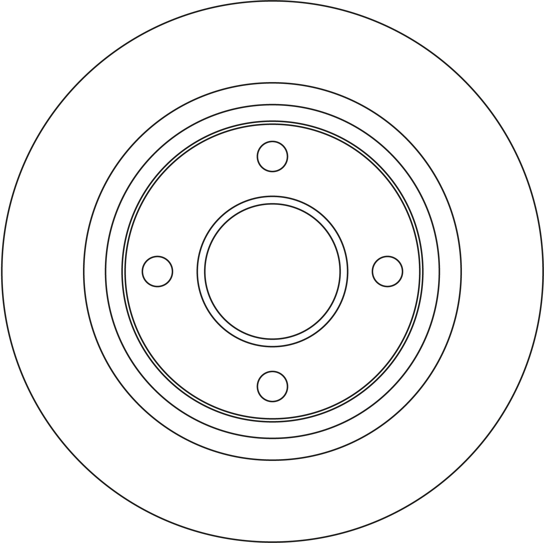 TRW Bremseskive DF6759 253mm 12mm for FORD