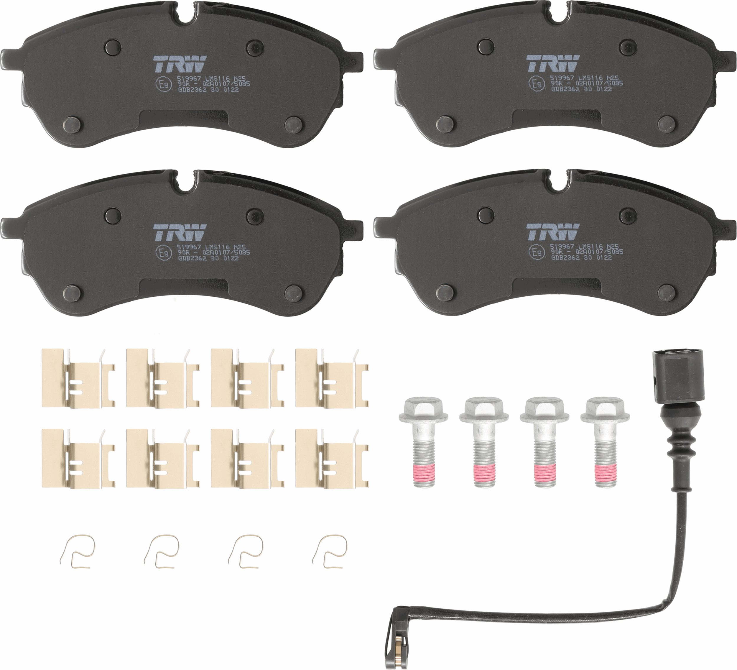 TRW Bremseklodser gdb2362 for VW MAN