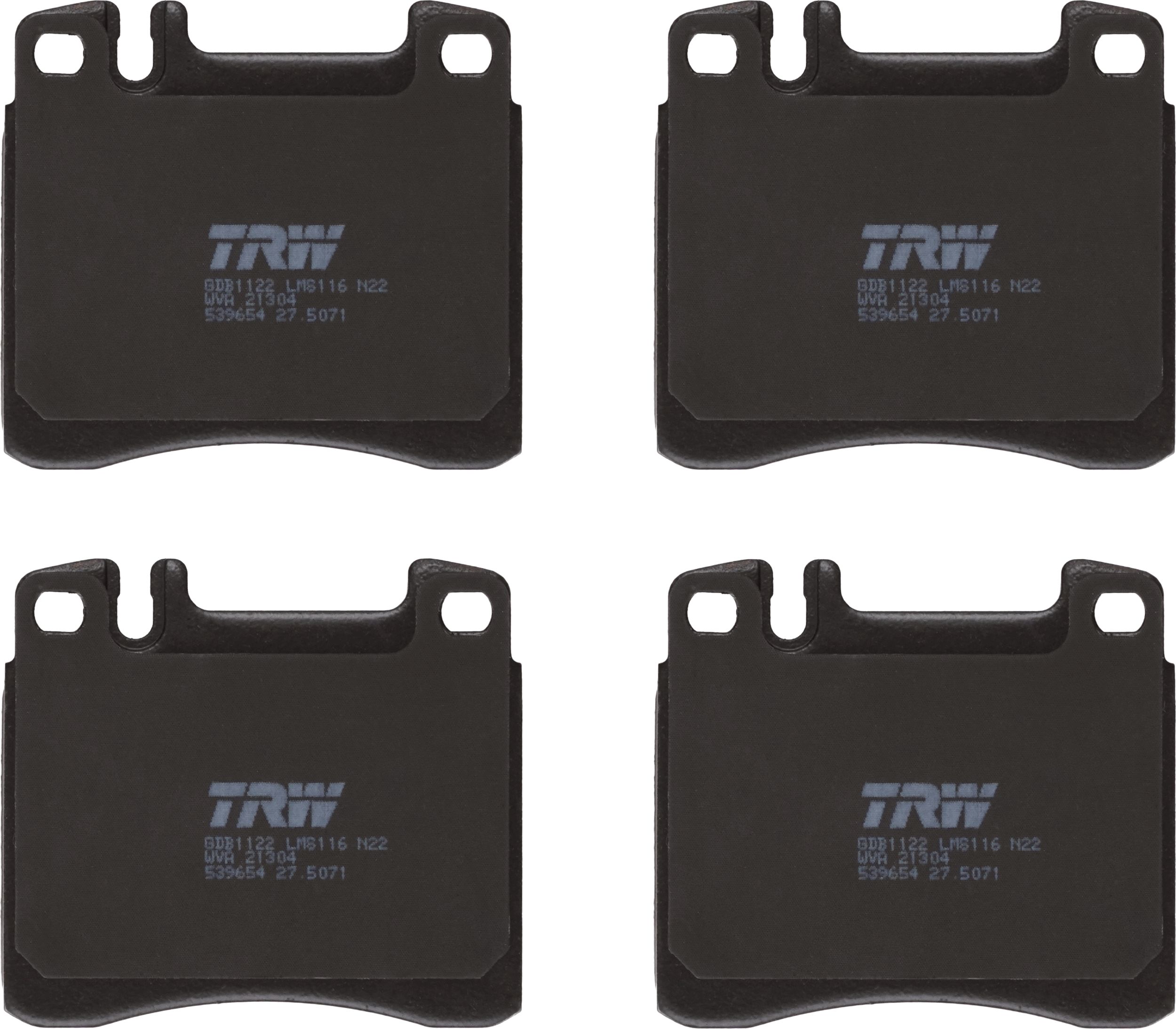 TRW Bremseklodser gdb1122 for MERCEDES-BENZ