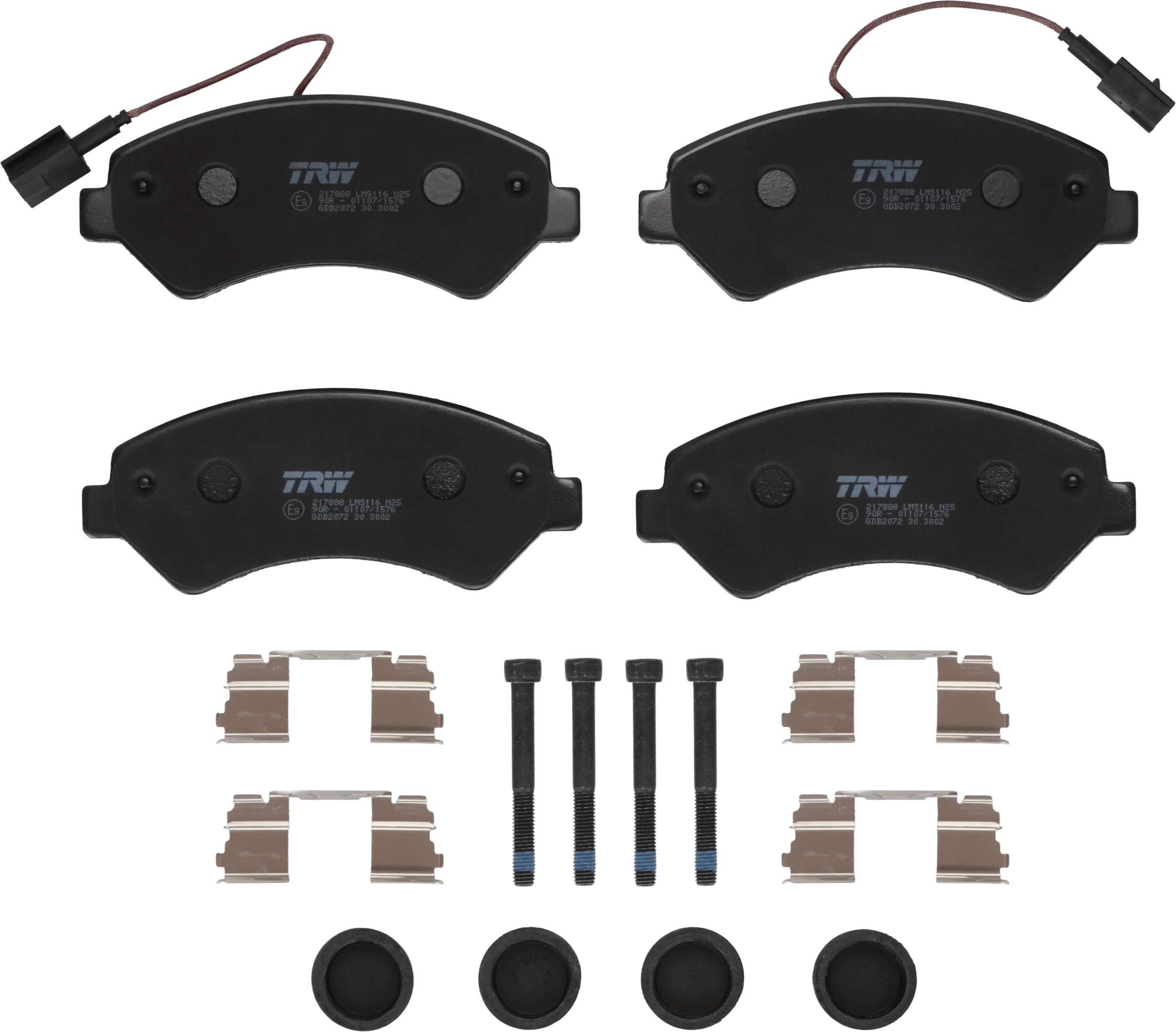 TRW Bremseklodser gdb2072 for PEUGEOT VAUXHALL