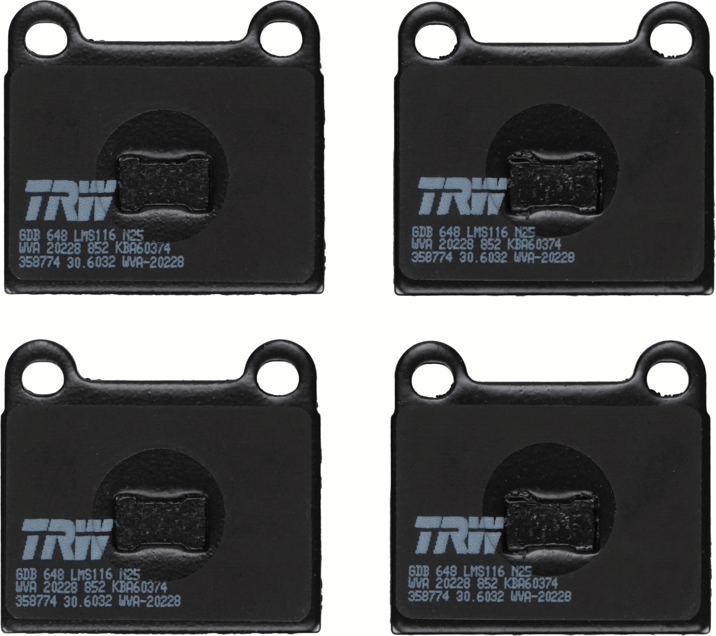 TRW Bremseklodser gdb648 for VW