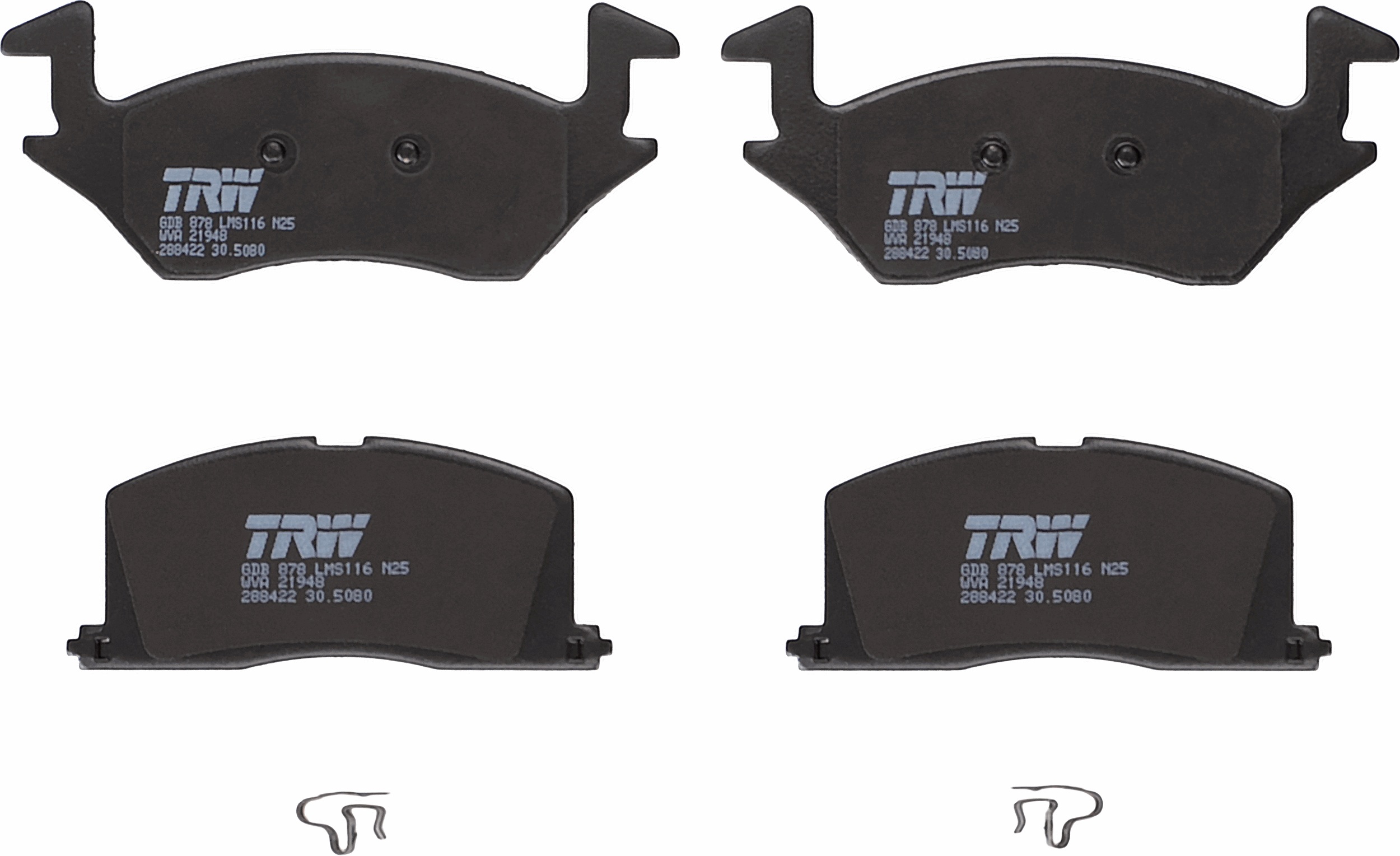 TRW Bremseklodser gdb878 for TOYOTA