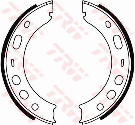 TRW Bremsebakkesæt, parkeringsbremse gs8706 for PORSCHE
