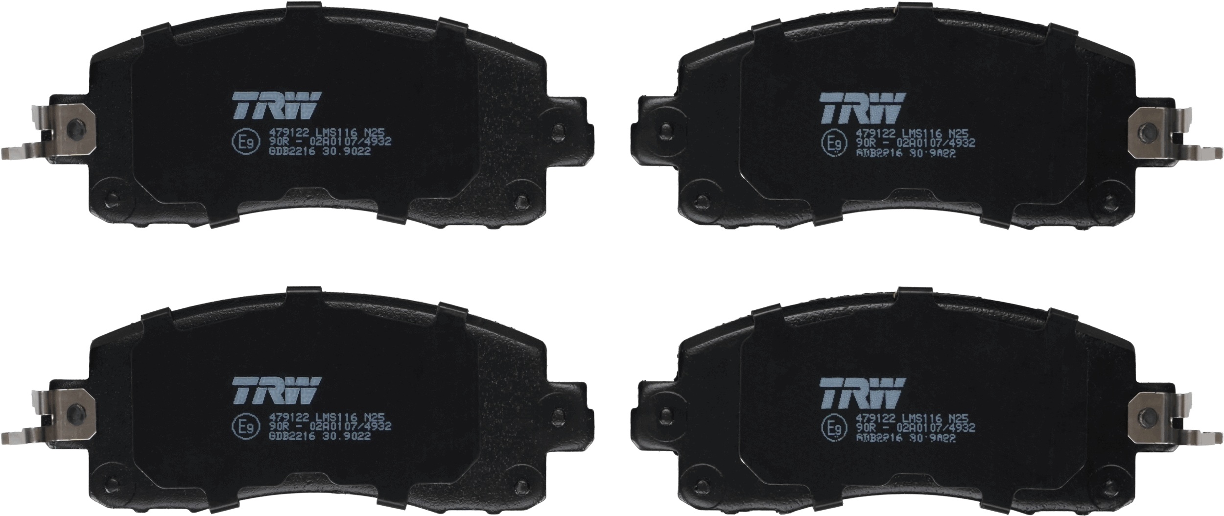 TRW Bremseklodser gdb2216 for SUBARU