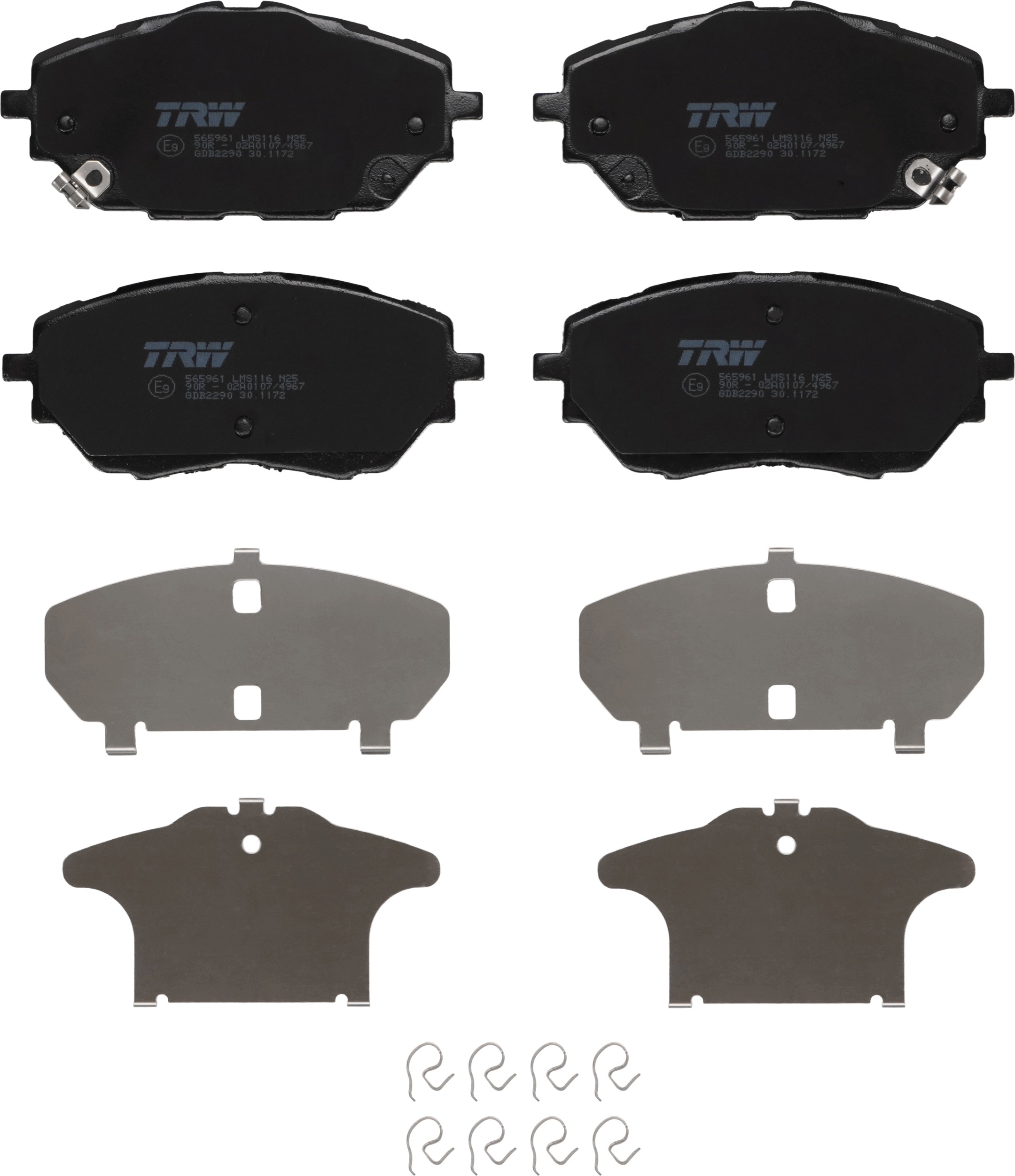 TRW Bremseklodser gdb2290 for TOYOTA