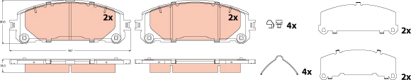 TRW Bremseklodser gdb2530 for TOYOTA LEXUS