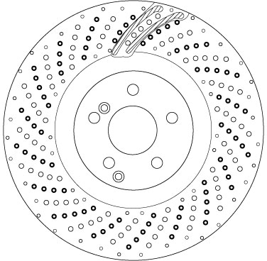 TRW Bremseskive df6873s 360mm 36mm for MERCEDES-BENZ