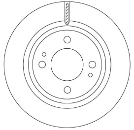 TRW Bremseskive DF6908 251mm 17mm for MITSUBISHI