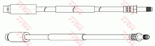 TRW Bremseslange phb654 for MERCEDES-BENZ VW