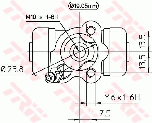 TRW Hjulbremsecylinder bwd266 for HOLDEN TOYOTA