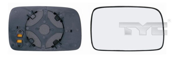 Spejlglas, udvendig spejl, TYC, højre, b.la. til VW~Skoda