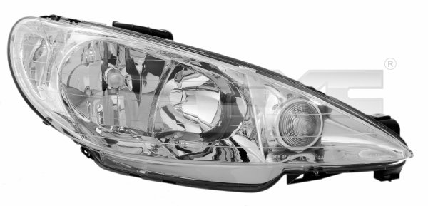 TYC Forlygte 206155352 H7/H7 højre for PEUGEOT