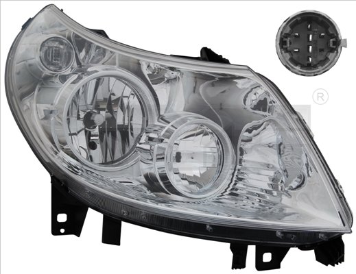 TYC Forlygte 2011334152 H7/H1 venstre for FIAT PEUGEOT