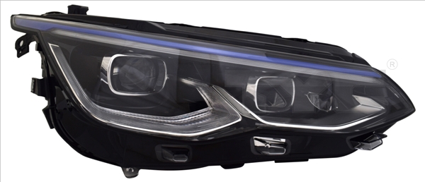 TYC Forlygte 2019133162 LED højre for VW