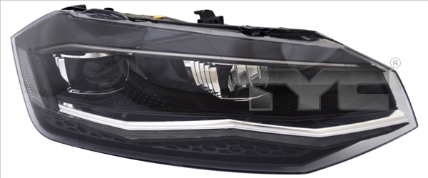 TYC Forlygte 2019211062 LED højre for VW