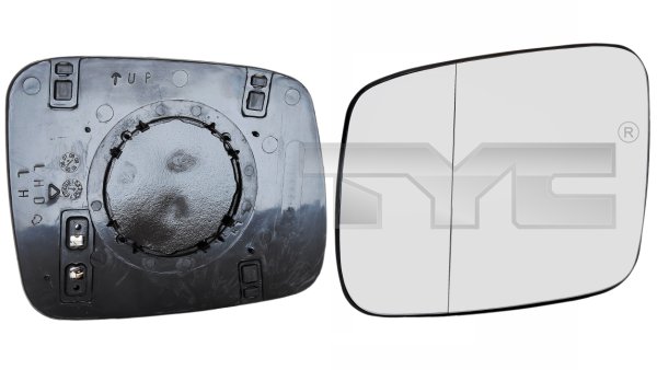 TYC Spejlglas, udvendig spejl 33701641 venstre for VW