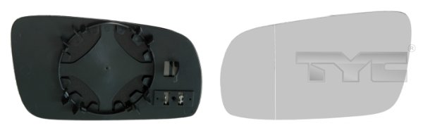 TYC Spejlglas, udvendig spejl 33700381 venstre for VW