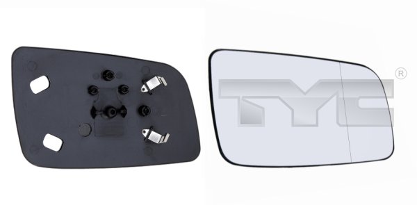 TYC Spejlglas, udvendig spejl 32500141 venstre for OPEL GENERAL MOTORS