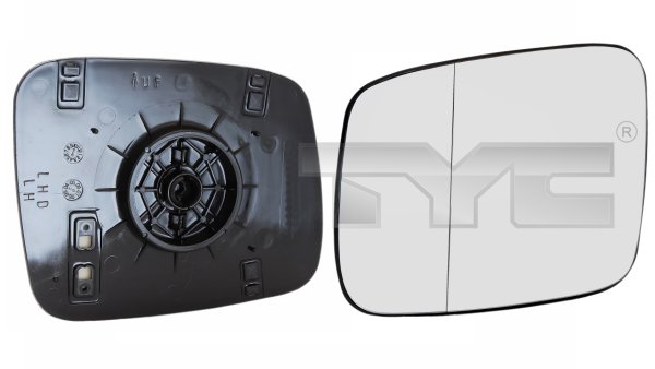 TYC Spejlglas, udvendig spejl 33701621 venstre for VW