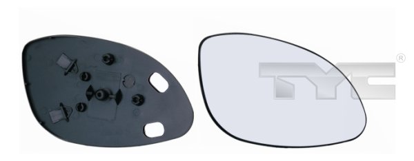 TYC Spejlglas, udvendig spejl 32500421 venstre for OPEL GENERAL MOTORS