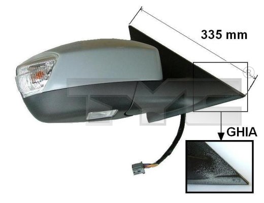 TYC Sidespejl 3100120 venstre for FORD