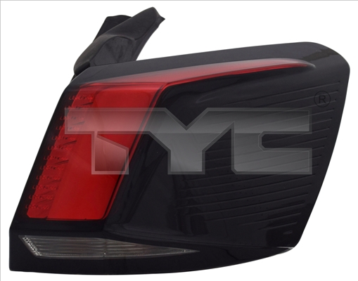 TYC Baglygte 1115640062 WY16W venstre for PEUGEOT