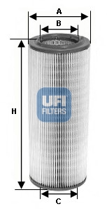 UFI Luftfilter 2760100 Filterindsats outer_diameter_mm_497|Yderdiameter [mm]|139 inner_diameter_1_mm_995|Inder diameter 1 [mm]|81 inner_diameter_2_mm_