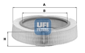 UFI Luftfilter 3097600 Filterindsats outer_diameter_mm_497|Yderdiameter [mm]|408 inner_diameter_1_mm_995|Inder diameter 1 [mm]|326 84mm for FORD MERC