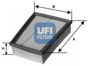 UFI Luftfilter 3015700 Filterindsats 92mm for CITROËN PEUGEOT