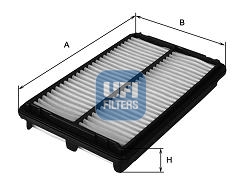 UFI Luftfilter 3017000 Filterindsats 43mm for TOYOTA