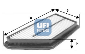 UFI Luftfilter 3059100 Filterindsats 44mm for HONDA