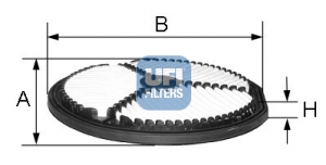 UFI Luftfilter 2727400 Filterindsats outer_diameter_mm_497|Yderdiameter [mm]|225 inner_diameter_1_mm_995|Inder diameter 1 [mm]|220 31mm for DAEWOO