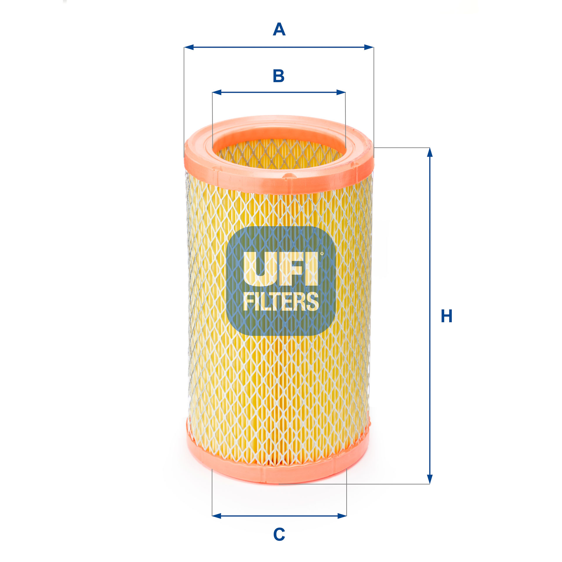 UFI Luftfilter 2782400 Filterindsats outer_diameter_mm_497|Yderdiameter [mm]|127 inner_diameter_1_mm_995|Inder diameter 1 [mm]|99 inner_diameter_2_mm_